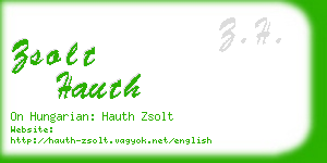 zsolt hauth business card